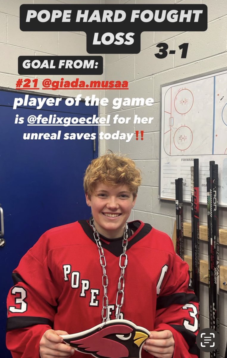 Congrats to our Senior Captain Felix “The Cat” Goeckel for earning today’s Miss Cardinal Team Unity Chain.  Felix turned aside 28 shots in today’s 3-1 loss to a veteran, high octane Nauset HS squad.  Assistant Captain Giada Musa had a highlight reel goal to get us started.