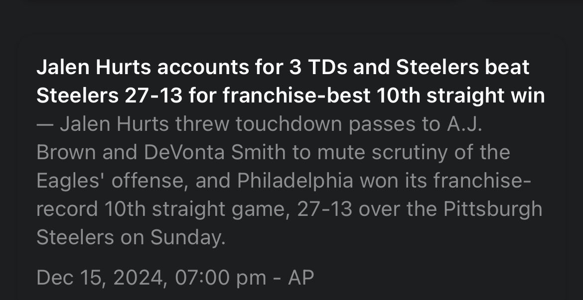 dheerajb's tweet photo. @espn Steelers beat Steelers https://t.co/4yGcScntkD