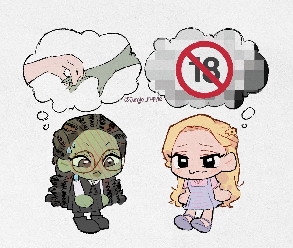 jungle_puppie's tweet photo. Nerd girl and popular girl #Gelphie #Wicked https://t.co/2nbKhlGcRJ