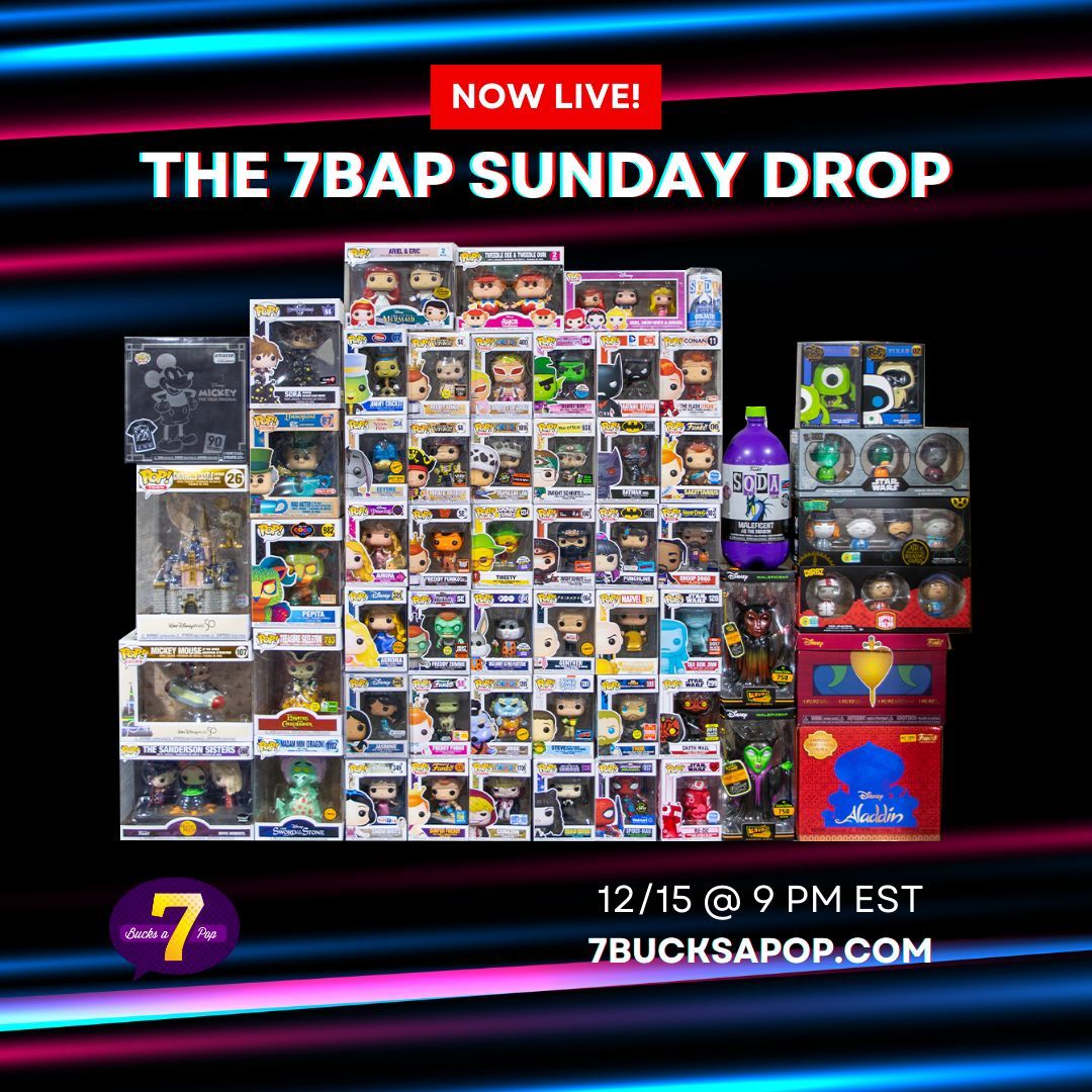 7BucksAPop's tweet photo. 🔥 NOW LIVE! 🔥

The 7BAP Sunday Drop has arrived! 🎉 Grails and must-haves are waiting for you—but not for long.

🔗 Shop the drop: https://t.co/3udcUuXM0B

Make tonight legendary by adding a grail to your collection! ✨

#7BAP #SundayPopDrop #Funko #FunkoPopCollectors https://t.co/FNZOyoqA7X