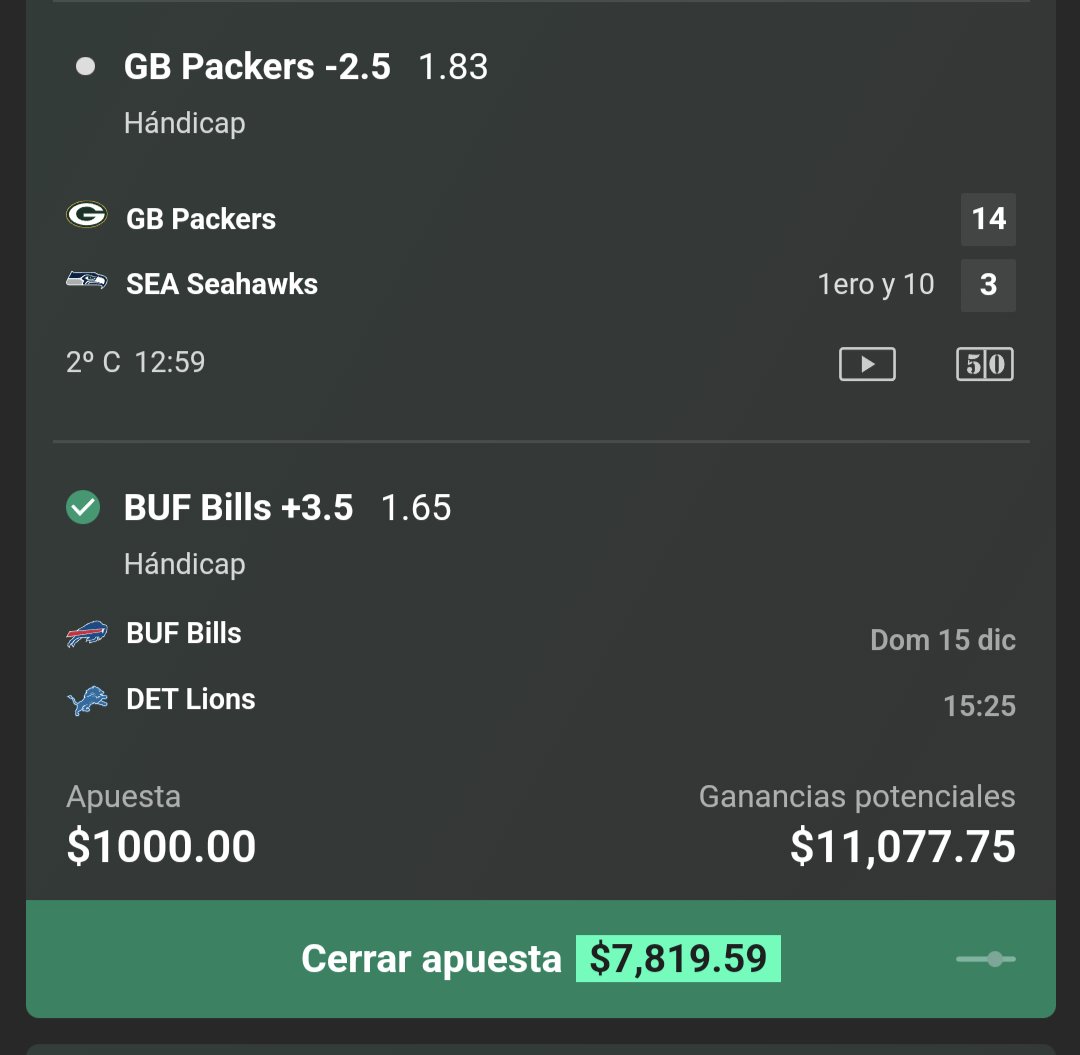 ApostadorPerro's tweet photo. ๐ถ Vamos por buen camino...
#NoALaPirotecnia
#SNF #GoPacks #apuestas #FinalBotanera #America https://t.co/K8MEkDnkUT