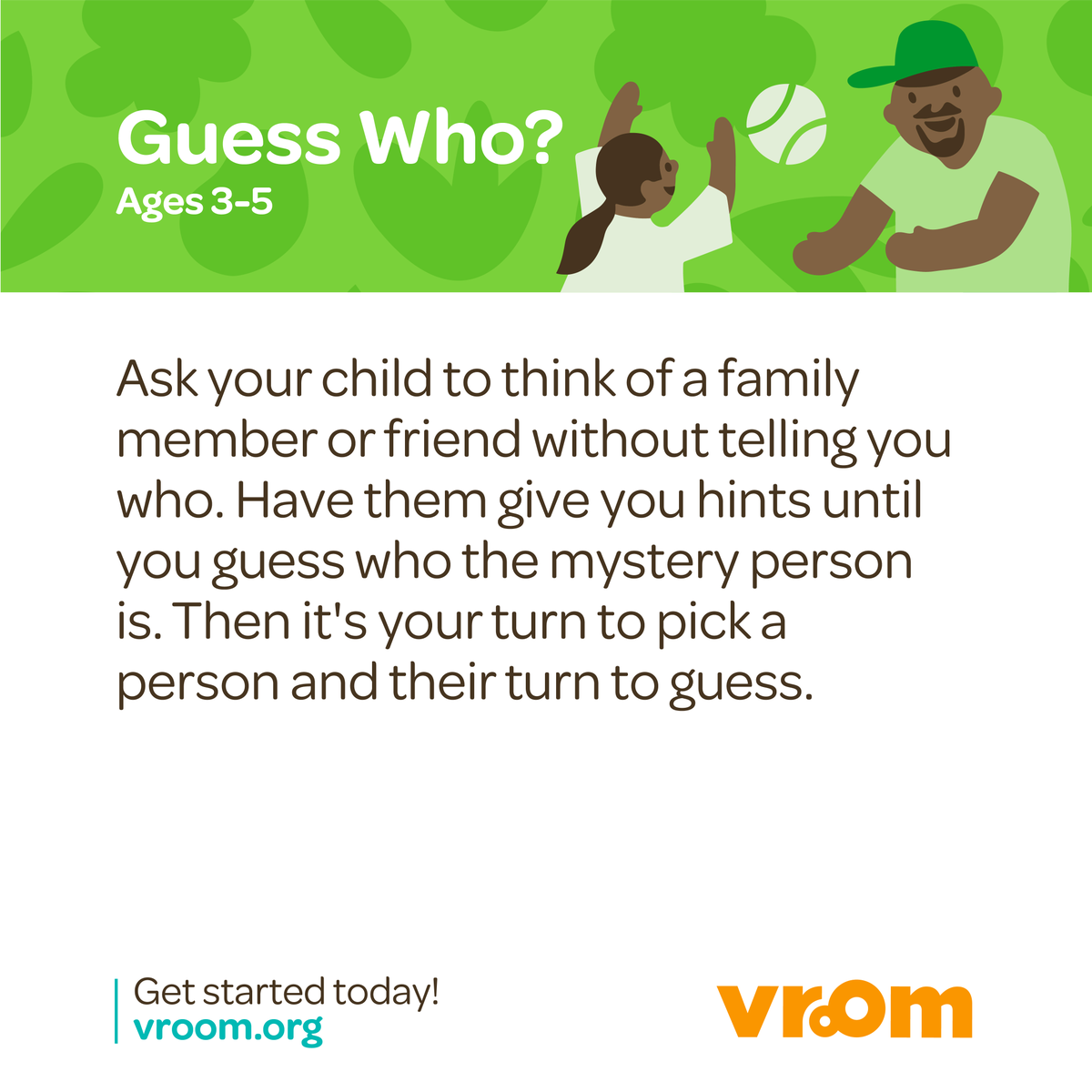joinvroom's tweet photo. Behind every #VroomTip, there’s brain science! 🧠 Try out this Vroom Tip to help build your little one's critical thinking skills! 💡
For more great Brain Building tips to help you do more with your shared moments, head to https://t.co/yVnyDjOXJS! https://t.co/nWngMcDK2U