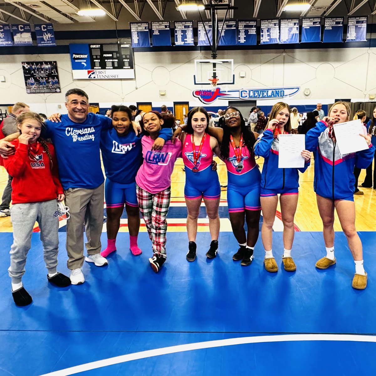 First ever TMSAA Girls State Tournament…. 2 champs, 2 runner-ups, and a 3rd place finisher. Only thing to say is Cleveland loves wrestling!