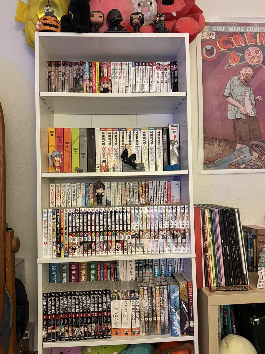 secretweebshh's tweet photo. finally got around to rearranging my shelf, gonna need another one soon 😅 https://t.co/nw6Y29Yzhb