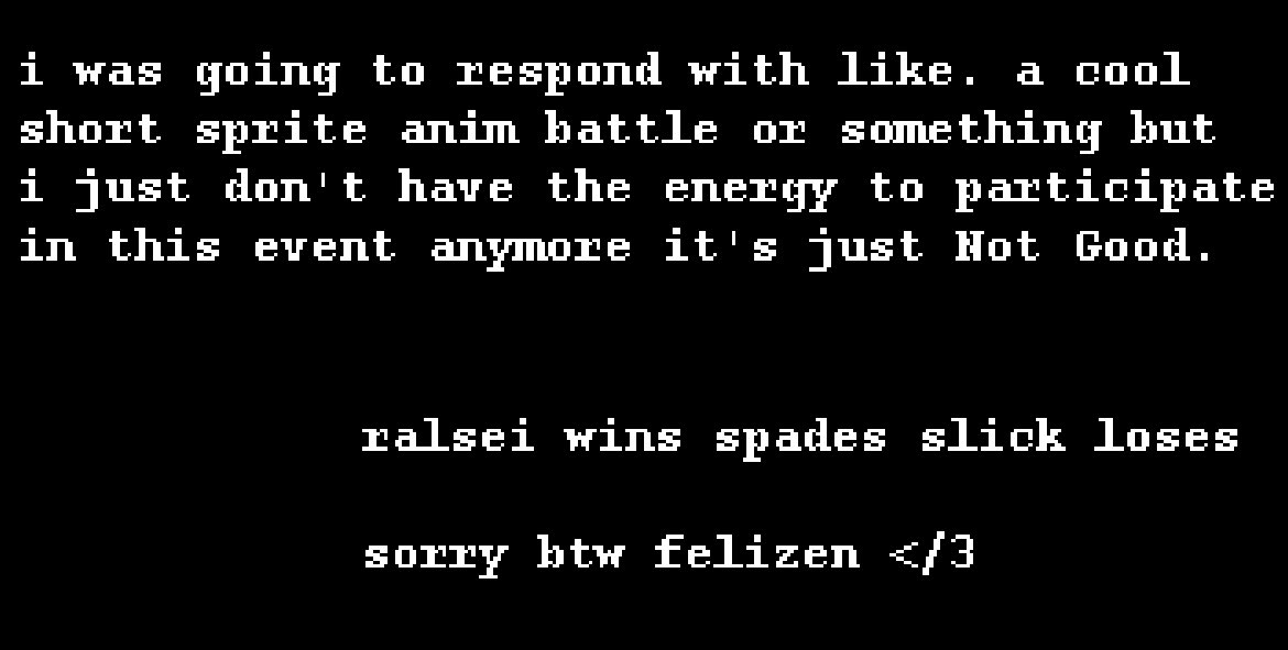soloistSpade's tweet photo. @FluffiestGirl @ParodyCon2 @rudeb0ster [ fight end sorry </3 ] https://t.co/20bOudssCa