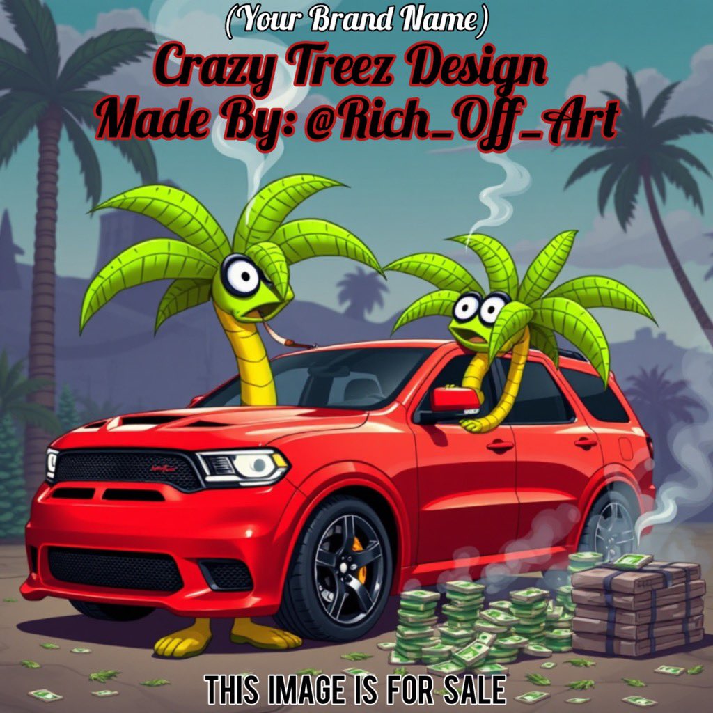 Global_ArtMaker's tweet photo. “CRAZY TREEZ”🌴 Design🎨🖌️
#PalmTree #HellCat #SRT #Durango 
• (GFX ART 🖼️ Idea)💡 
• Made By: @rich_off_art 🎨 👨🏽‍🎨 
• •This GFX Theme Is For Sale 🏷️ 
• We Add All Details Upon Purchase
•DM @Rich_Off_Art™️🤑🖼️����🖌️👨🏽‍🎨
TO ORDER YOUR ART 🖼️ 

#bagdesign #bagdesigner #zabags https://t.co/WuNBlxEJRY