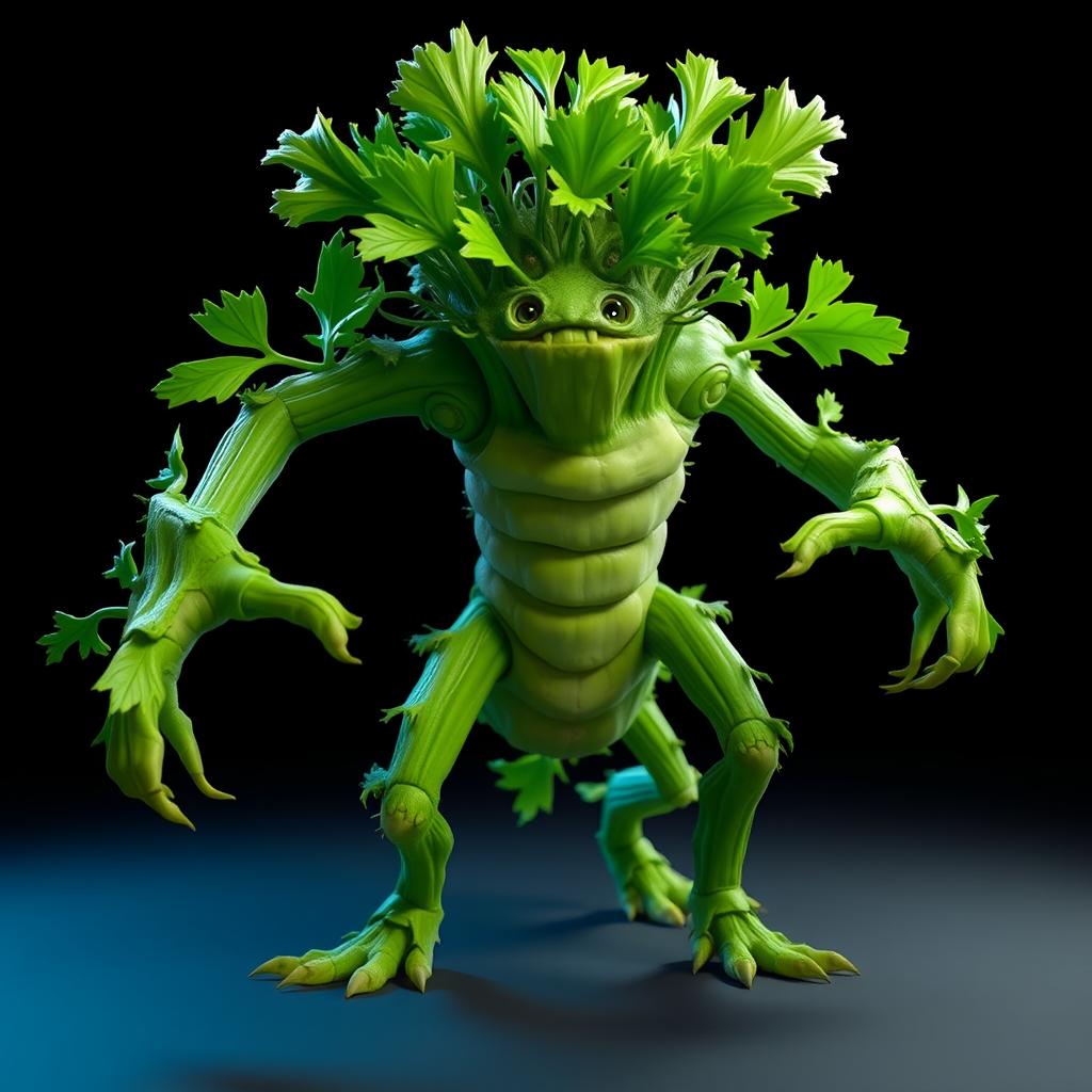 warcodes (@warcodesapp) on Twitter photo Meet the Celerystalk, a humanoid creature made entirely of celery. 
Inspired by Foxy Organic Celery, this earthy being iscomposed of stalks & leaves. 
Its powers are rooted in nature, but beware of fire. #warcodes Meet the Celerystalk, a humanoid creature made entirely of celery. 
Inspired by Foxy Organic Celery, this earthy being iscomposed of stalks & leaves. 
Its powers are rooted in nature, but beware of fire. #warcodes