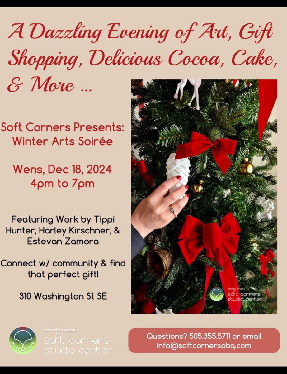 tippihunterart's tweet photo. Getting ready for the show on 12/18th at @softcornersabq , and I’m making lists and checking them twice! We’re gonna have great gift ideas any one is sure to love— i’m also excited to share my artistic creations with you, and everything is for sale! https://t.co/aWs78Qnoxw