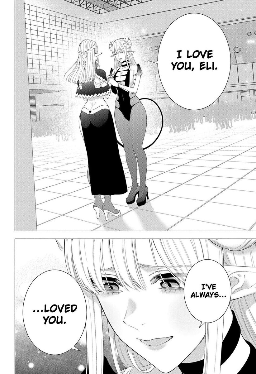 RubenGallar's tweet photo. A canon wlw couple in a harem manga published on Shonen Jump+. We're here https://t.co/XeZ1BLK4t4