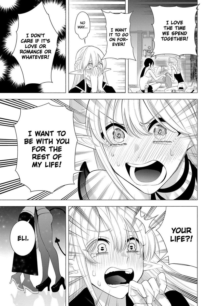 RubenGallar's tweet photo. A canon wlw couple in a harem manga published on Shonen Jump+. We're here https://t.co/XeZ1BLK4t4