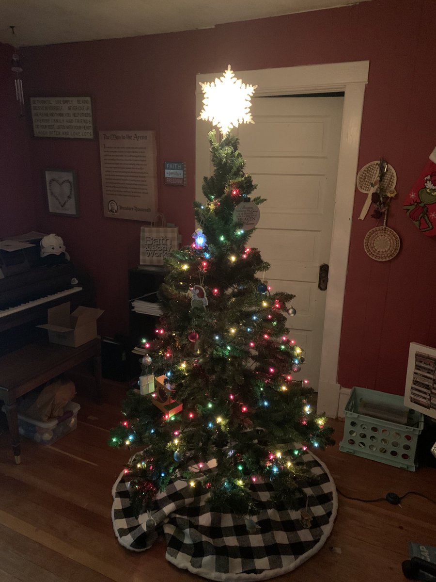 MTFireandIce's tweet photo. It’s been a rough and hard year. Christmas seems hard to celebrate without her, but I got the tree up! #griefjourney #SuicideAwareness #ochristmastree #therealreasonfortheseason https://t.co/HdMgb7CQuU