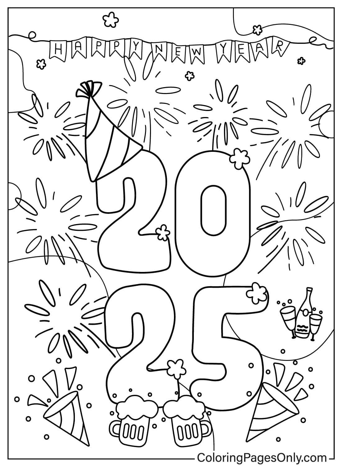 Happy 21st Birthday Coloring Pages