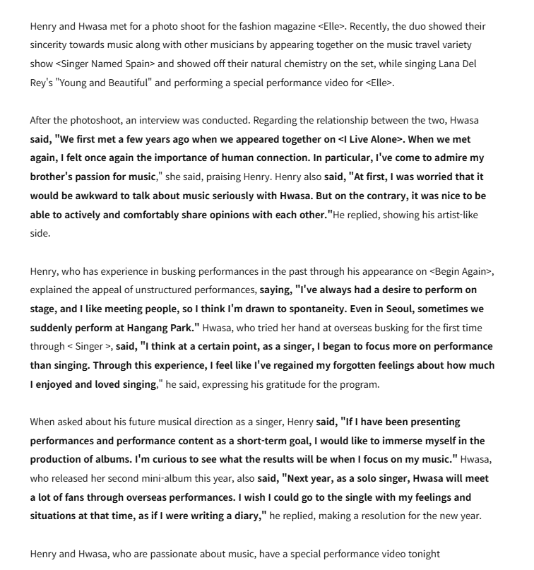 A meeting of two musical geniuses. HENRY X HWASA 'Elle' photoshoot
🔗elle.co.kr/article/187477…

👀 special performance video tonight 🎉 👏 

#HenryLau #헨리 #刘宪华 #Hwasa #화사 <a href="/henrylau89/">HENRY LAU</a>