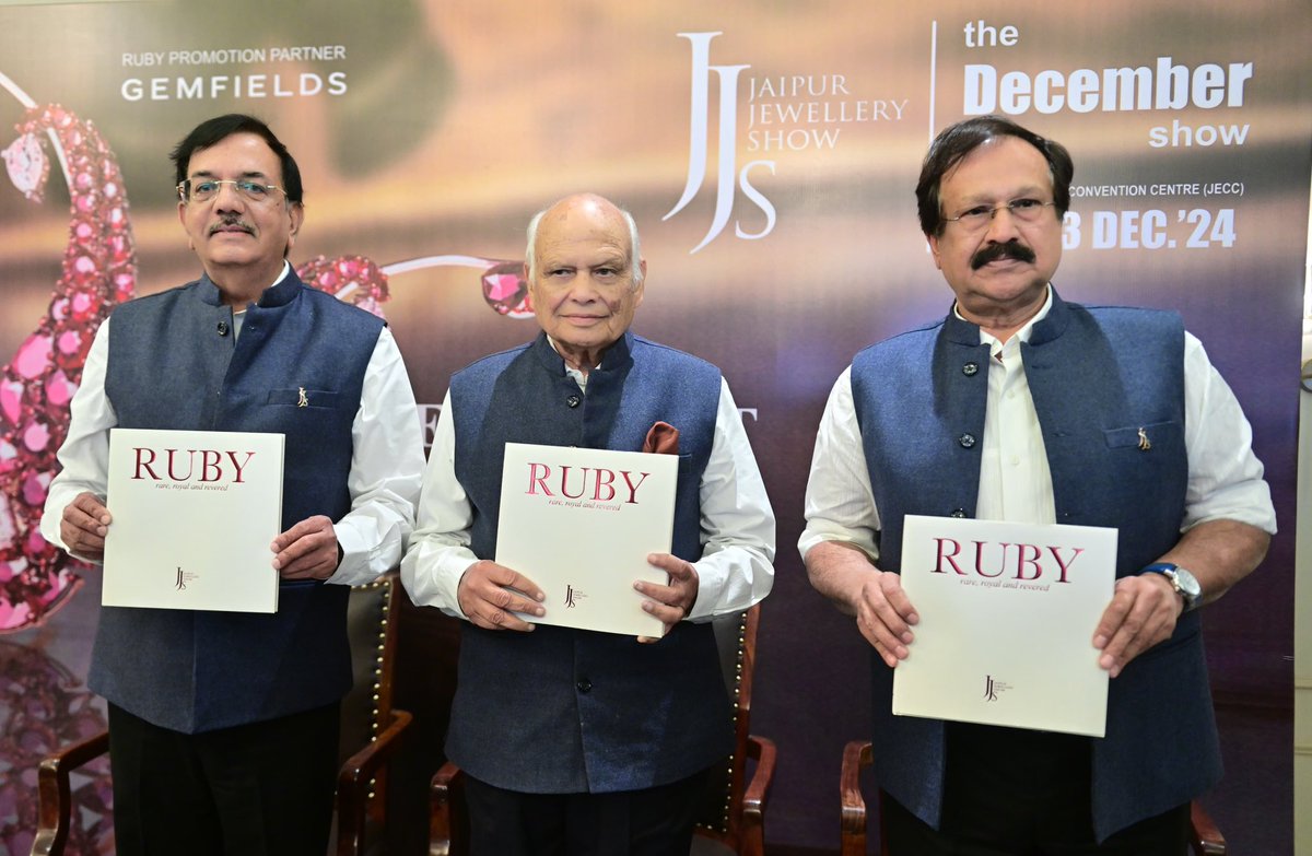 The 20th -JJS will kick off on 20th December 2024 at JECC , Jaipur.This December Show extravaganza celebrates the theme “Ruby: Rare, Royal, and Revered” with over 1,200 booths showcasing gemstones and jewelry. Known for its free lunches, warm hospitality, and personal touch.