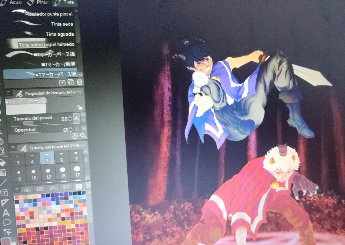 Kitsu_263's tweet photo. Jaja cambiando de marca ahora oficial para fanarts y aprovechando que probé con mi hermano el cop de #cultofthelamb realize esta versión humana de ambos personajes con un adelanto de uno en proceso, espero les guste #fanart #Lamb #Goat #cultofthelambfanart https://t.co/yn9hlkhXOW
