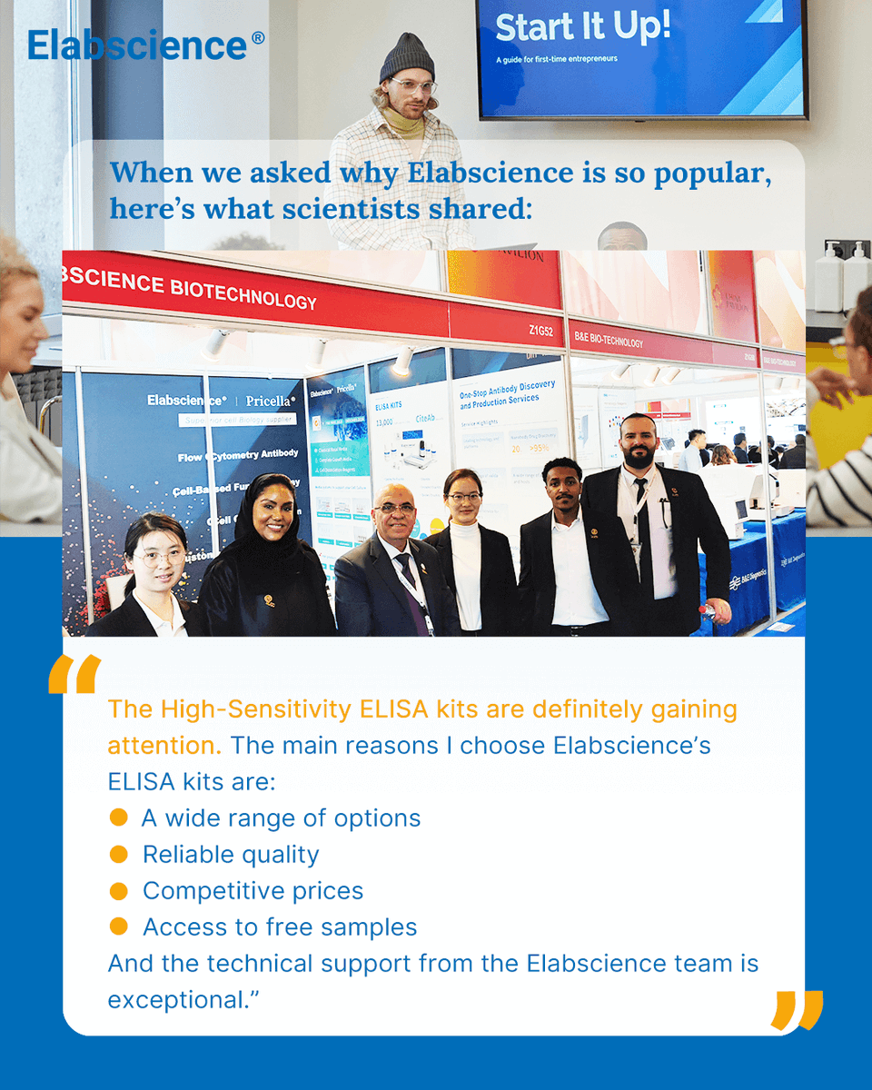 Elabscience Bionovation Inc. (@elabscience_bio) on Twitter photo ๐ ๐๐ฅ๐จ๐๐๐ฅ ๐๐๐ ๐๐๐ฅ๐ค: ๐๐ก๐๐ญ ๐๐๐ข๐๐ง๐ญ๐ข๐ฌ๐ญ๐ฌ ๐๐๐ฒ ๐๐๐จ๐ฎ๐ญ ๐๐ฅ๐๐๐ฌ๐๐ข๐๐ง๐๐!
Game-changer for our experiments
Exceptional quality and support
Wide range, great prices, free samples
๐ elabscience.com
#Elabscience #testimonials #biologylab ๐ ๐๐ฅ๐จ๐๐๐ฅ ๐๐๐ ๐๐๐ฅ๐ค: ๐๐ก๐๐ญ ๐๐๐ข๐๐ง๐ญ๐ข๐ฌ๐ญ๐ฌ ๐๐๐ฒ ๐๐๐จ๐ฎ๐ญ ๐๐ฅ๐๐๐ฌ๐๐ข๐๐ง๐๐!
Game-changer for our experiments
Exceptional quality and support
Wide range, great prices, free samples
๐ elabscience.com
#Elabscience #testimonials #biologylab