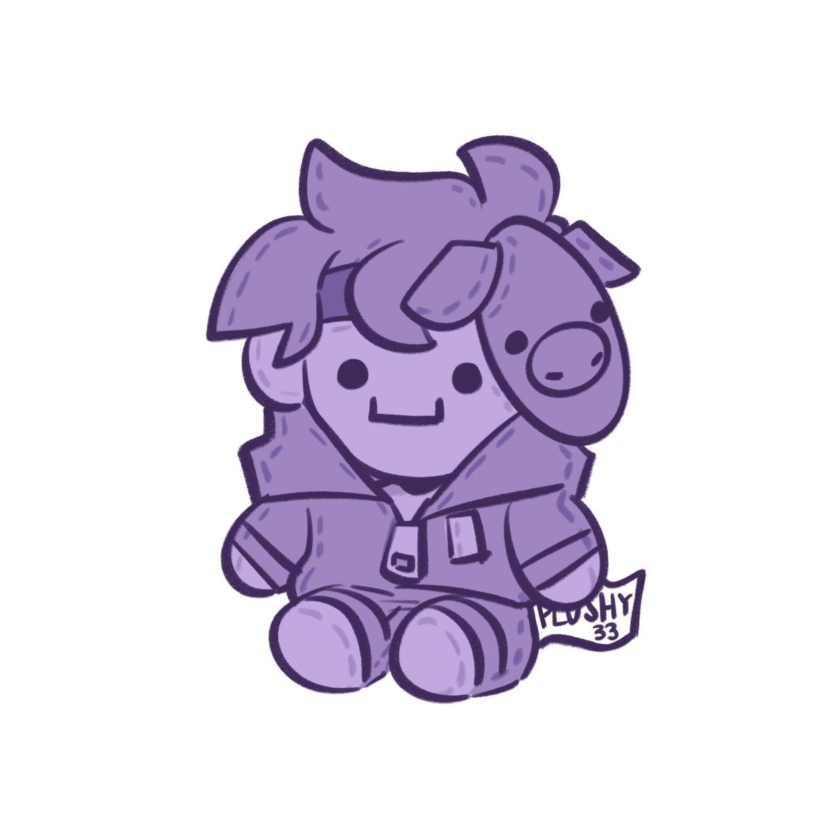 Plushy33 but he’s an actual purple plushie :]