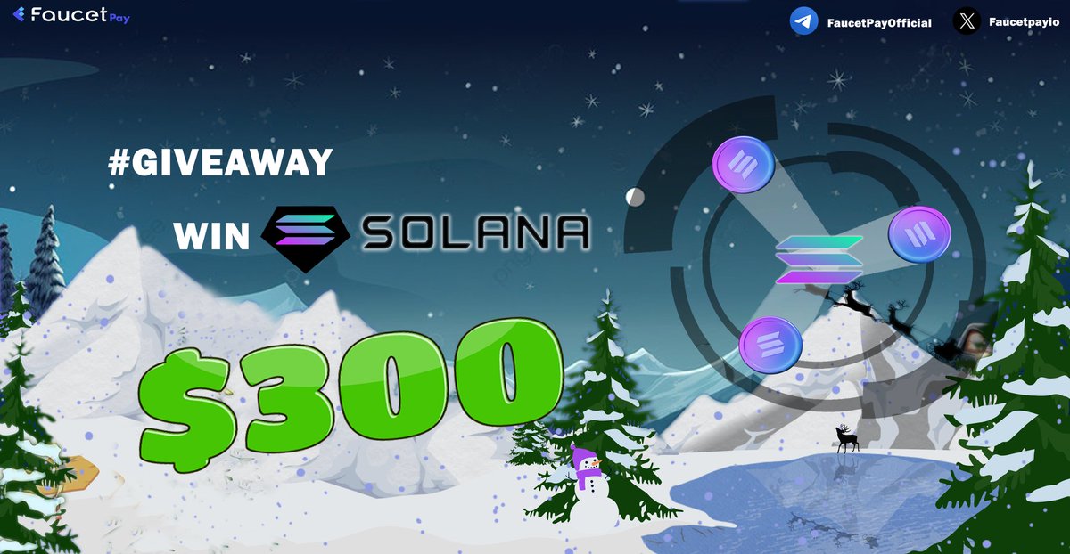 FaucetPayio's tweet photo. 🎅 We are pleased to announce the $300 #Christmas Giveaway in $SOL

💰$30 is distributed to 10 lucky winners

🎄 Follow: @Faucetpayio
🎄 Like and retweet
🎄 Tag friends + #SOL #Giveaway

🎁 We will choose 10 random winners

⏳ Ends 12/25 at 9pm EST

#Faucetpay #Giveaway #Solana https://t.co/f4kQlTgCgJ