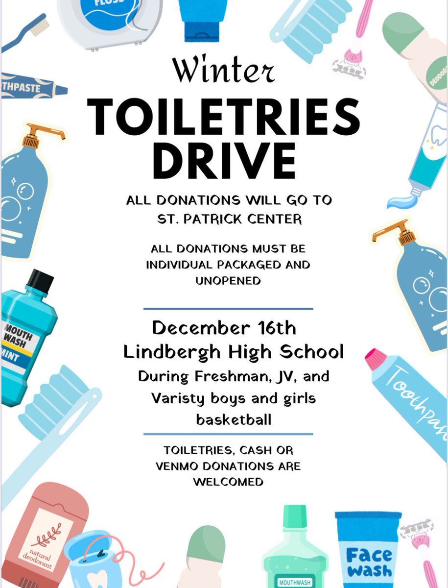 LHSFlyersHoops's tweet photo. Make sure to come cheer on the Flyers tomorrow night and help support those in need by donating to the toiletries drive hosted by the Chick Fil A Leadership Academy tomorrow night during all of the games! https://t.co/YKXdb24vXJ