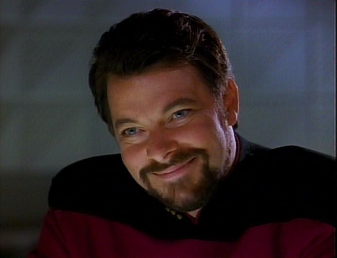 JanelleWaz's tweet photo. Q: You're attracted to him!
Well, of course she is. Have you *seen* Riker?! #TNG #TrueQ #allstartrek https://t.co/tc8XRnIVMX