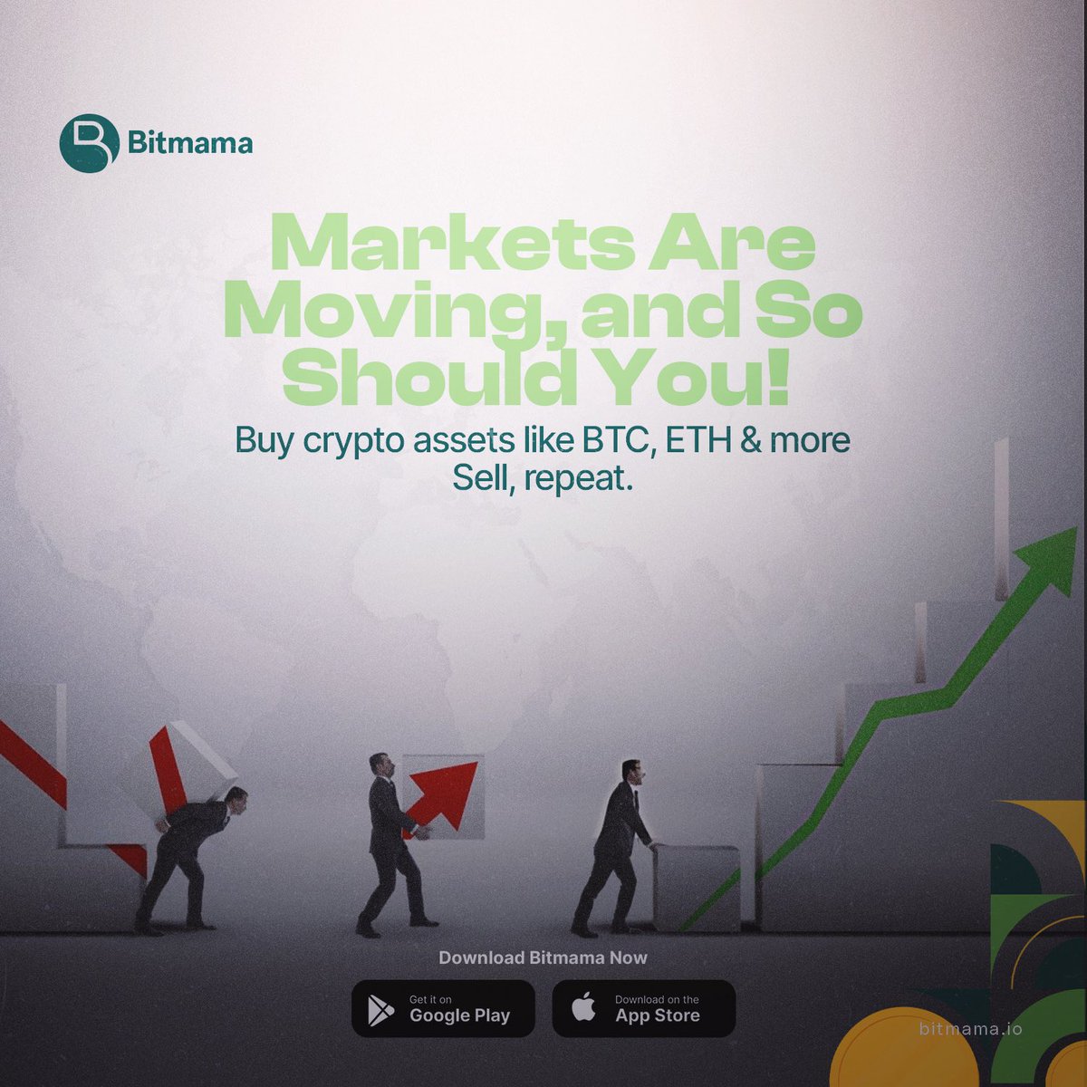 bitmamaexchange's tweet photo. 📈🌍 Markets are buzzing, and it’s your chance to ride the wave!

💰 Whether you’re stacking coins or capitalizing on market movements, it’s time to take action. Don’t just watch the markets move—move with them! 🔥

 Start trading today. 
https://t.co/r2hbEW6naO https://t.co/3GqsiCn6ga