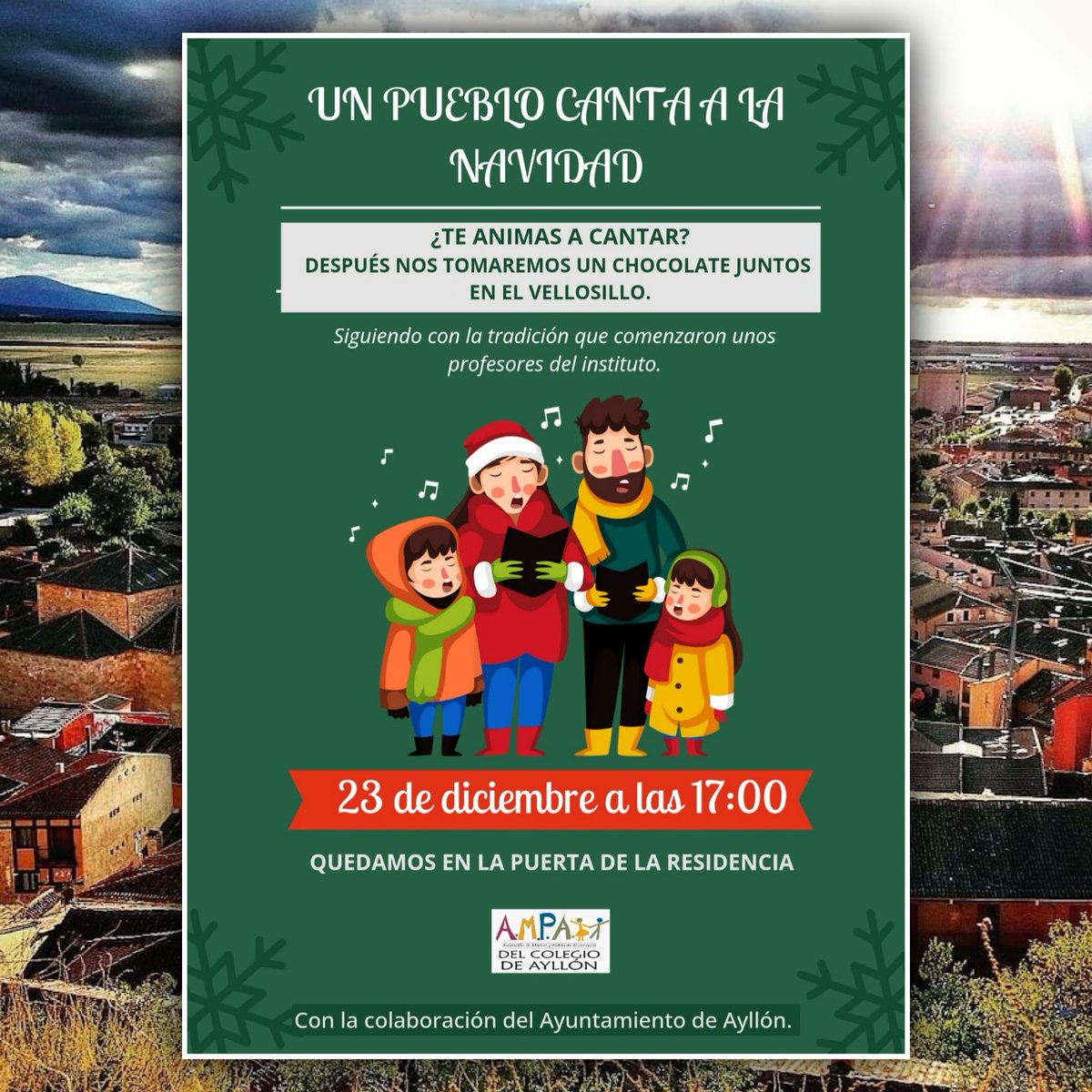 🎶 El pueblo canta a la Navidad 🎶

El 23 de diciembre a partir de las 17:00h.

¡Anímate a cantar a la Navidad con tus vecinos!

#Ayllon #HistoriayArte #Navidad #Villancicos #NavidadenAyllon