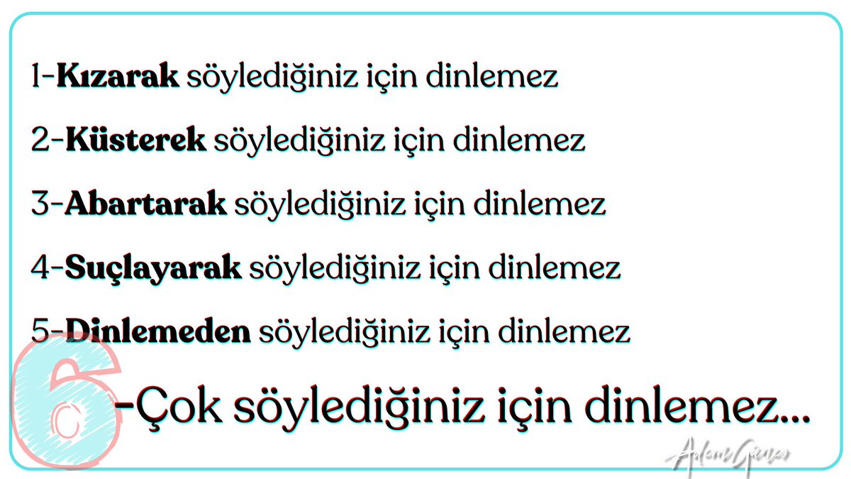 Çocuğunuz sizi neden dinlemez, bilmek ister misiniz?

Şımarık doğduğu için değil, ona, neyi nasıl söylediğiniz için dinlemez...