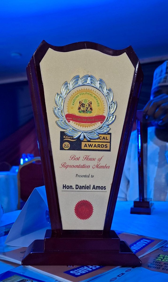 HonDanielAmos's tweet photo. Yesterday, I was honored to receive the Best House of Representatives Member award from Kaduna Political Affairs (KPA).

This recognition is especially meaningful as it reflects the collective voice and choice of the people of Kaduna State and beyond. https://t.co/2Nhm35IU6Z