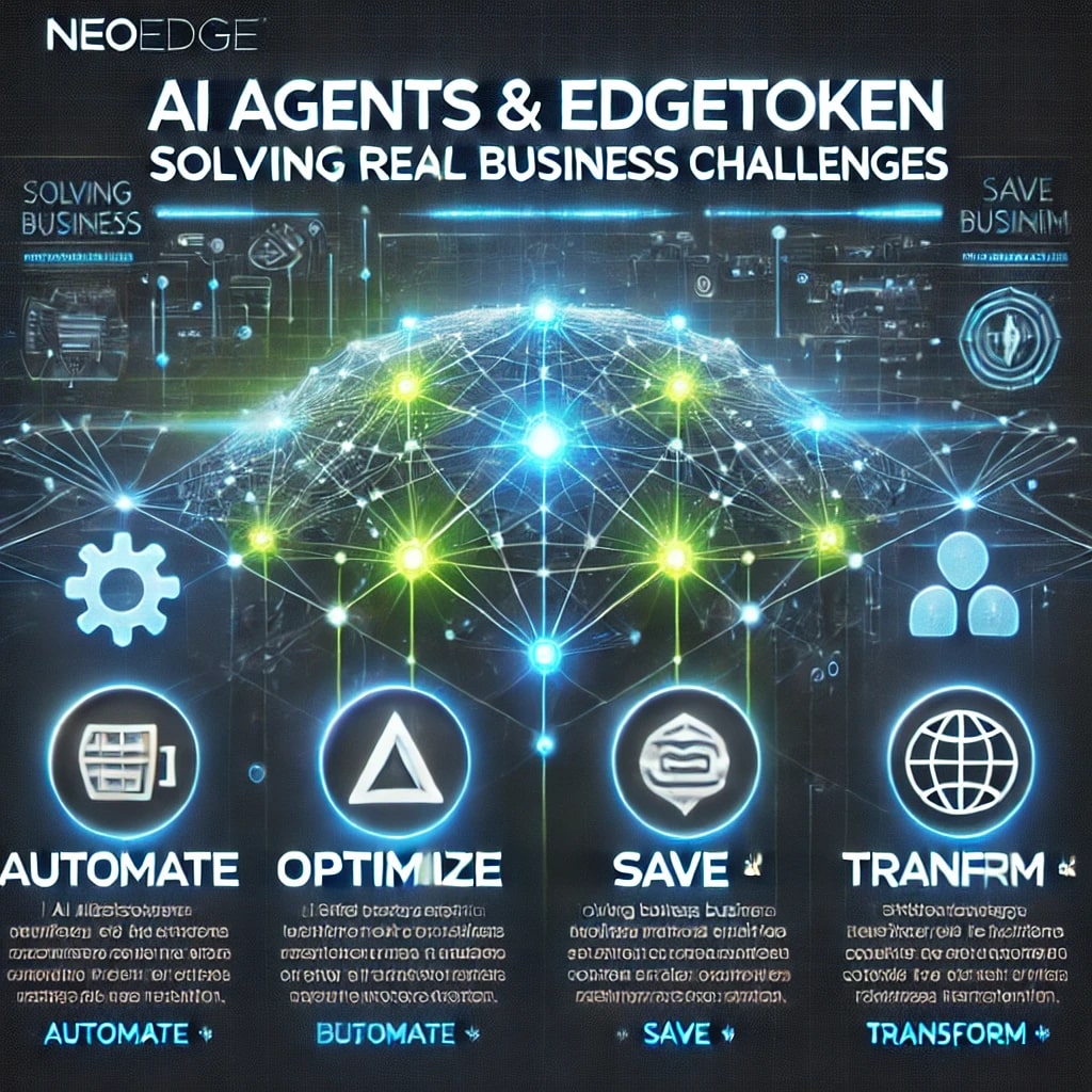 AI Agents &amp; EdgeToken: Solving Real Business Challenges

🚀 Facing these common business challenges? We've got you covered!
1️⃣ Inefficiency: Automate workflows and reduce delays 🛠️
2️⃣ High Costs: Optimize operations and save on resources 💸
3️⃣ Data Overload: Transform insights ..