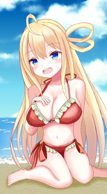 毎年同じ時期に水着レイさん描いてるけど、なんも成長してへんなぁ… 