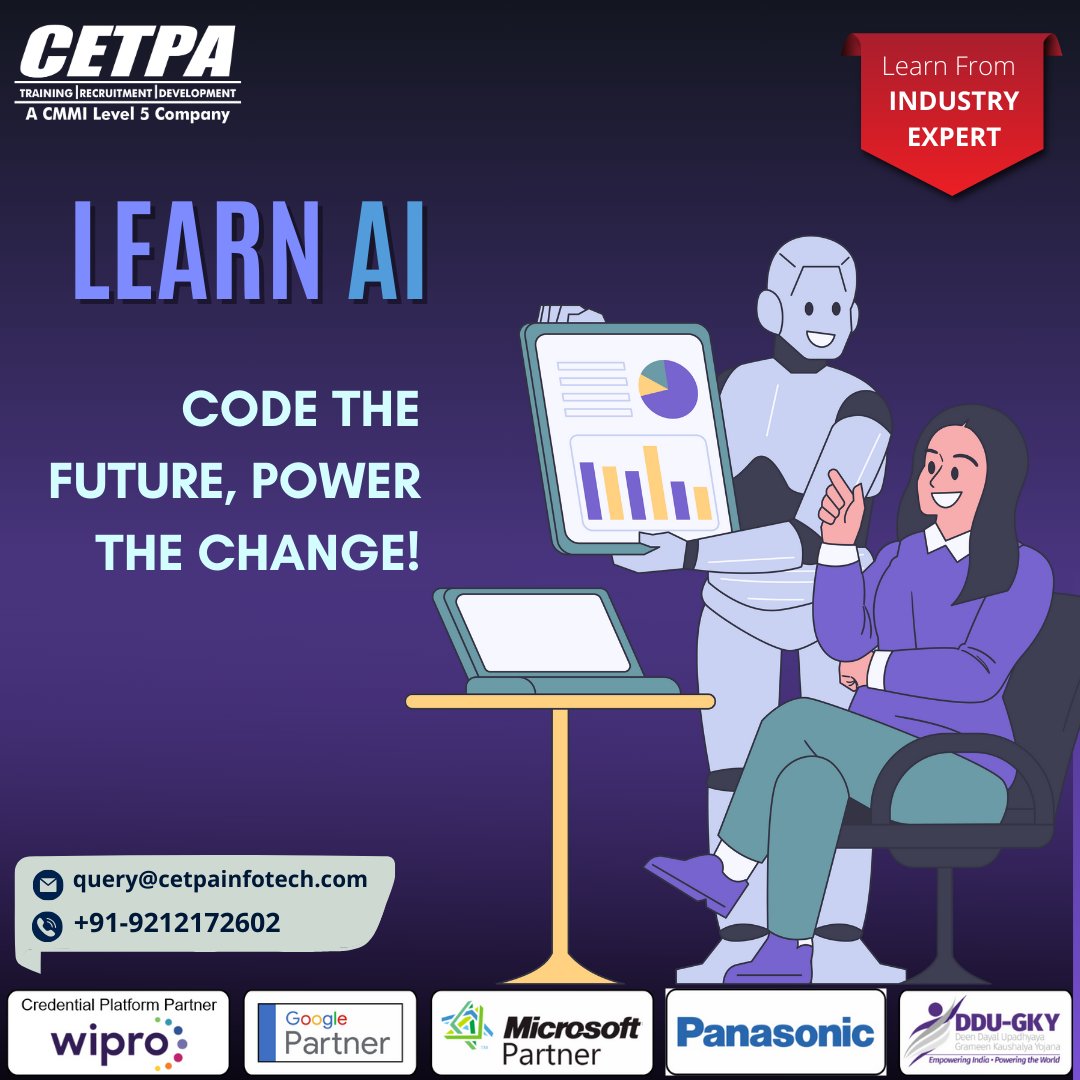 cetpainfo's tweet image. 🤖 Unlock the potential of Artificial Intelligence! Learn to create intelligent systems, predict outcomes, and revolutionize industries.
👉Apply Now : tinyurl.com/3m3xr4rz
.
.
#cetpainfotech #AIForFuture #LearnArtificialIntelligence #InnovateWithAI #FutureTechLeaders