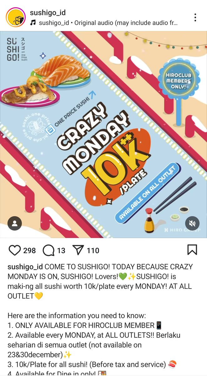 Khongbop's tweet photo. Sushi Serba 10K yuk.??
#MondayPromo https://t.co/63seWlSPqI