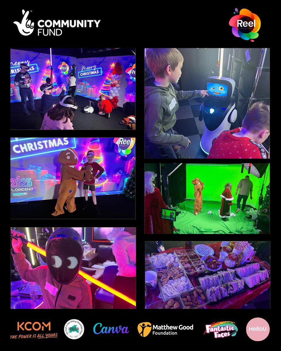 initcreative1's tweet photo. 🎄✨ The Reel Creative Christmas Tech School was an absolute smash! Inspiring young minds and spreading festive cheer. 🎥💻

Huge thanks to @LottoGoodCauses for supporting us. Also @KCOMhome @canva @MatthewGoodFoun 

#Techschool #DigitalFuture #VR #AI #ReelCreative @TNLComFund https://t.co/kgkxdfrVE4