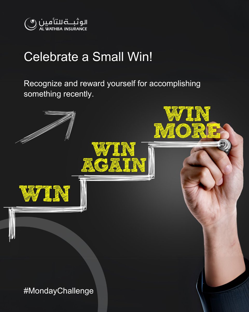 WathbaInsurance's tweet image. Success isn’t always a milestone—sometimes, it’s a moment of growth. 💪
#MondayChallenge – Recognize and reward yourself!

#MotivationMonday #ProgressMatters #SuccessMindset #AlWathbaInsurance