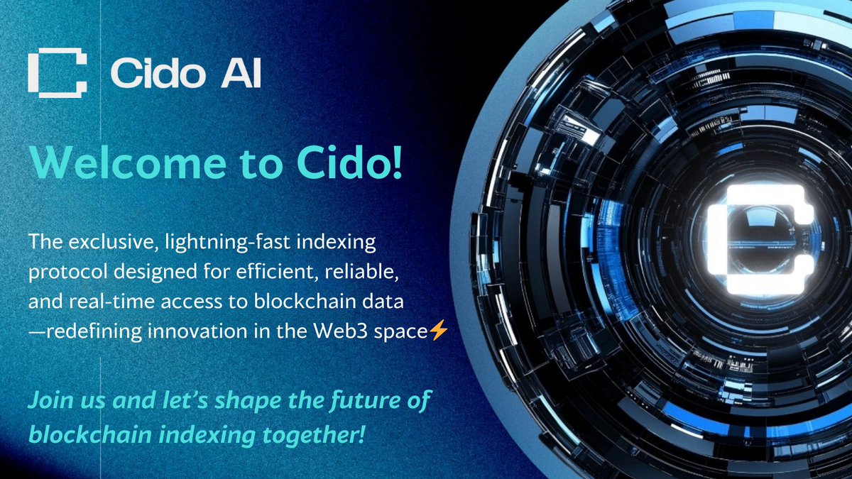 cido_ai's tweet image. 💫Cido is gaining momentum!

We’re not just elevating blockchain #indexing to the next level—we’re building a #Web3 community committed to driving innovation and shaping the future of #Blockchain.

@cido_ai is delivering a truly essential solution for #Crypto. A future #Gem?…