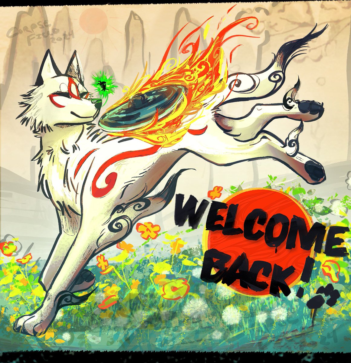 CorpseField's tweet photo. 100% I would not be an artist today if not for this game. We are so back. 

#大神 #okami #OkamiSequel #okami_sequel https://t.co/fItvgEyZBX