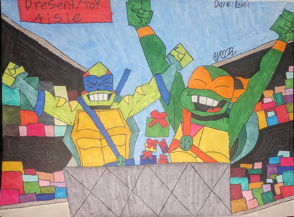 Greasynetts's tweet photo. Day 6: Retail💙🧡 The Portal duo are messing around in the store again-
@sariphantom #rottmnt #saverottmnt #supportrottmnt #bringbackrise #unpauserotttmnt #tmnt2018 #rottmntweek #rottmntleofanart #rottmntfantart #rottmntart #rottmntmikeyfanart #risecember2024 #traditionalart #fyp https://t.co/5n8EVNoY5E