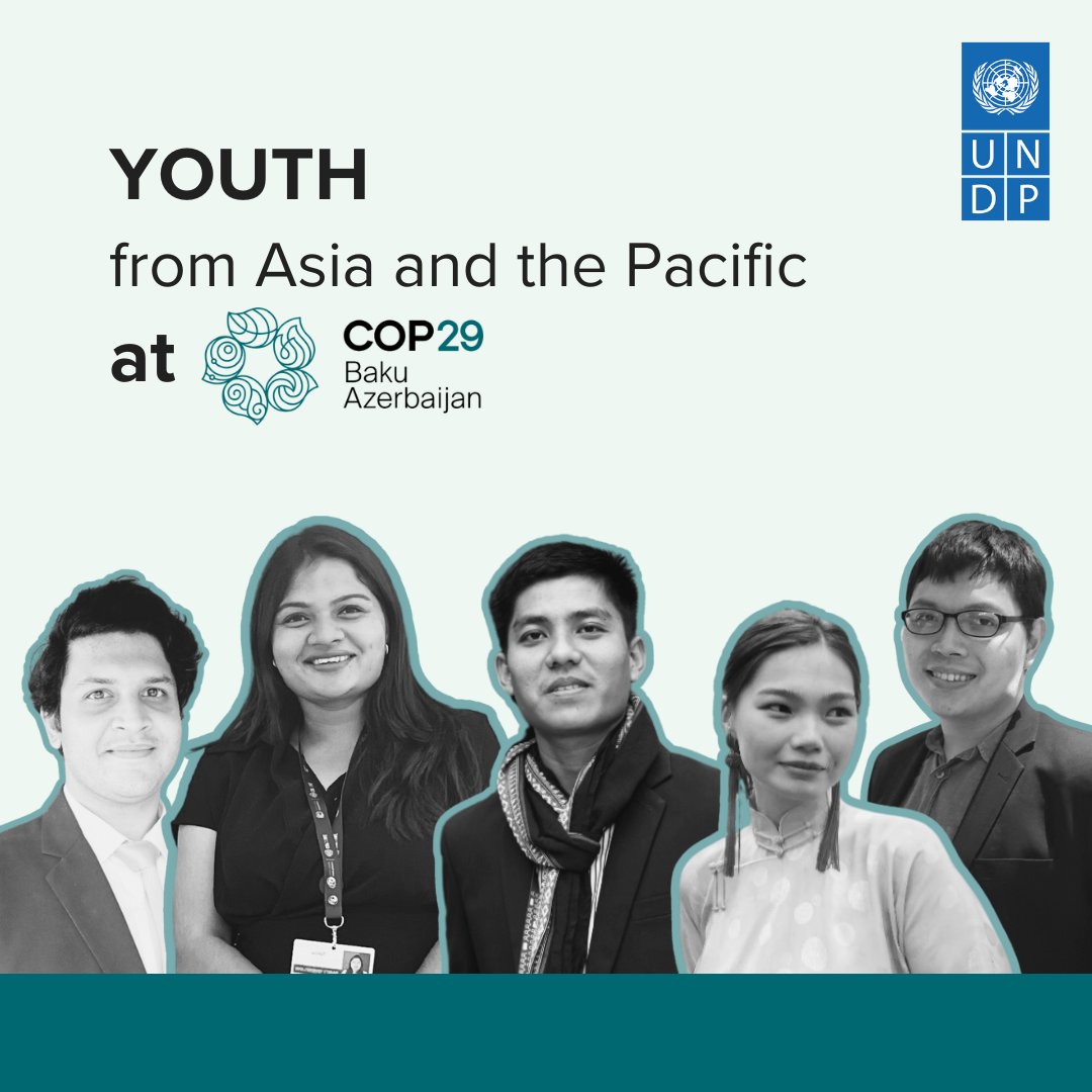 UNDP in Asia and the Pacific (@undpasiapac) on Twitter photo In the halls of #COP29 in Baku, young people from Asia and the Pacific took the global stage to demand real #ClimateAction.
Meet five changemakers who are championing #ClimateJustice, #IndigenousRights, and a #JustEnergyTransition—showing that meaningful youth inclusion is In the halls of #COP29 in Baku, young people from Asia and the Pacific took the global stage to demand real #ClimateAction.
Meet five changemakers who are championing #ClimateJustice, #IndigenousRights, and a #JustEnergyTransition—showing that meaningful youth inclusion is