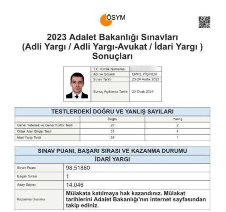 yirmiucderece's tweet photo. Bu kadar kul hakkını nasıl ödeyeceksiniz?

Gazeteci Barış Terkoğlu:

"Emevi Camisi’nde HTŞ ile zafer kutlaması yapılırken ben yine dava dosyası okuyorum.

Davacı kısmında Emre Pişiren isminde bir gencin adı yazıyor. Davalı bölümünde ise Adalet Bakanlığı.

Emre Pişiren; Ankara Üniversitesi Siyasal Bilgiler Fakültesi Siyaset Bilimi ve Kamu Yönetimi Bölümü’nden 2018 yılında mezun olmuş.

2021 yılında yapılan İdari Yargı Hâkim Adaylığı Yazılı Sınavı’nda Türkiye 8.’si olmuş. Ancak mülakatta elenmiş.

Vazgeçmemiş, 2022’de sınava tekrar girmiş. Bu kez Türkiye 1.’si olmuş. Mülakatta yine elenmiş.

Yine vazgeçmemiş, 2023’te sınava tekrar girmiş. Bu kez 98.5 puan ile rekor kırarak yine Türkiye 1.’si olmuş. Mülakatta yine elenmiş.

'Artık yeter' diyerek hakkını mahkemelerde aramaya karar vermiş, mahkeme oyçokluğu ile davanın reddine karar vermiş."