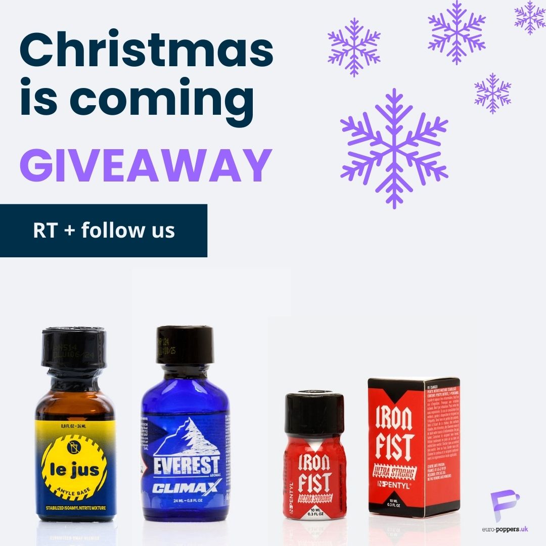 EuroPoppers_UK's tweet photo. It's poppers GIVEAWAY time!

Christmas is coming soon and this is your early present 🎁

For a chance to win these three bottles with strong effects, follow us and RT this post

The winner will be drawn at random on Friday morning!

#game #poppers #free #uk #christmas #giveaway https://t.co/63dgpY2U7J