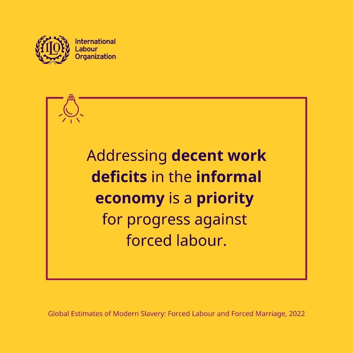 #ForcedLabour lurks in the informal economy, putting workers at risk.
 
🔍 It's time to ensure fairness and safety in all workplaces!

⬇️ Download @ILO’s latest Global Estimates of Forced Labour: bit.ly/3Z4XRbw