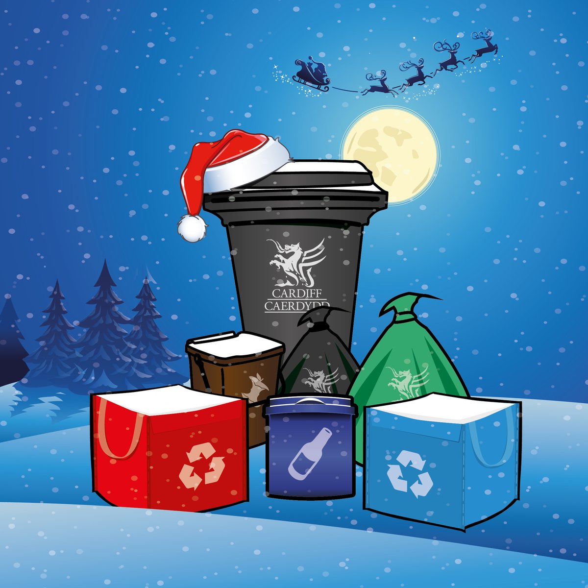 Over the Christmas period, your recycling &amp; waste collection could be later than usual. Find your collection dates visit orlo.uk/cDplR
Download the Cardiff Gov app orlo.uk/ZwyU7
