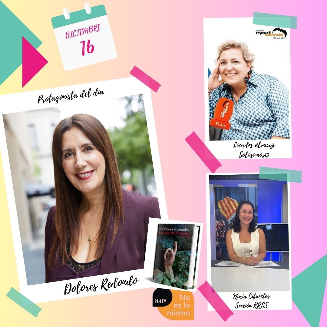 📻 #Noeslomismo16dic24

Nuevo programa de 𝓝𝓞 𝓔𝓢 𝓛𝓞 𝓜𝓘𝓢𝓜𝓞, presentado por <a href="/Mery_Caballero/">María Caballero</a> 

Hoy tenemos:

📖Dolores Redondo como protagonista del día.

🧑‍🧑‍🧒‍🧒Lourdes Álvarez en su sección de familia

📲 RRSS con <a href="/nuricifu17/">Nuria Cifuentes</a>