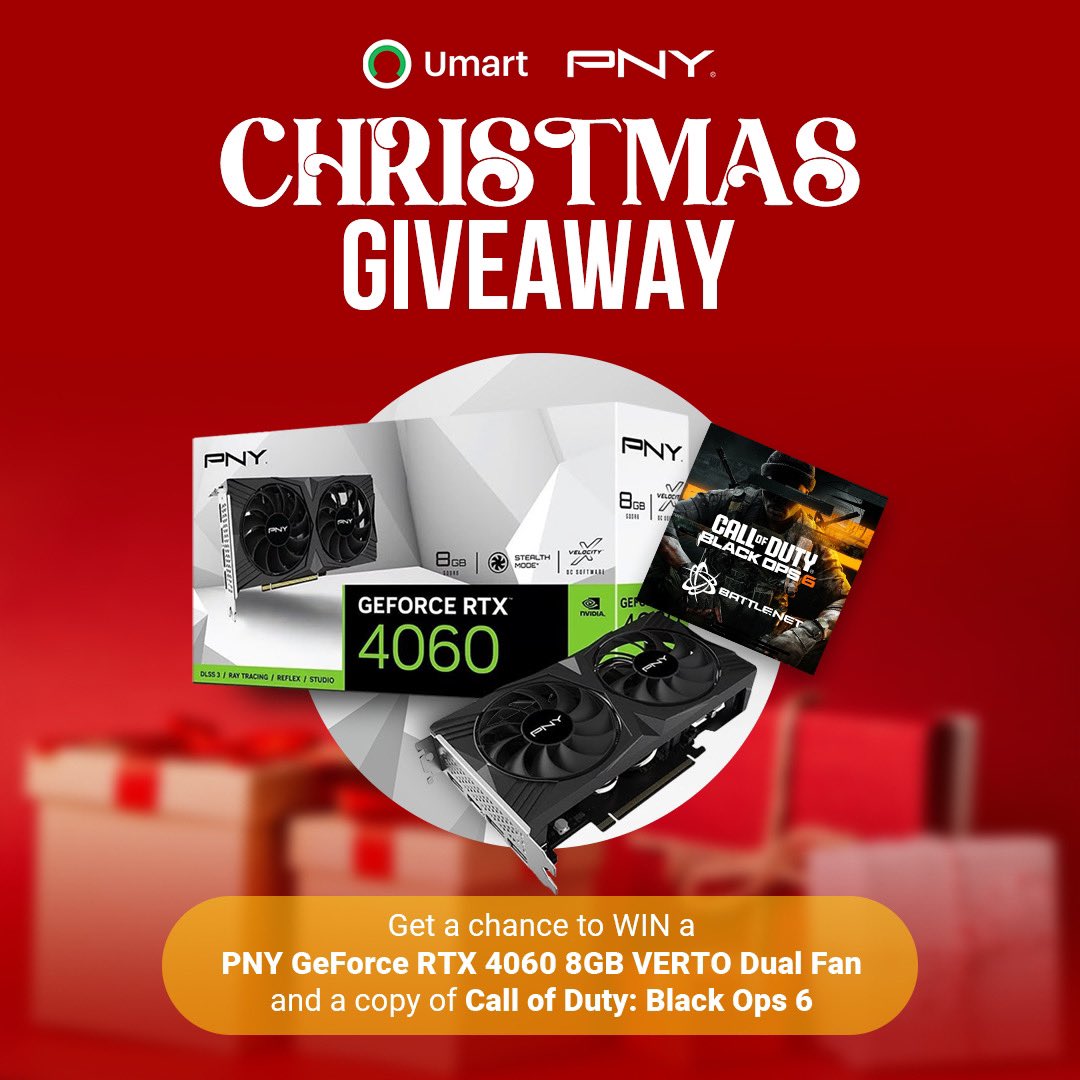 🎄 Christmas Giveaway Alert! 🎁
Win a PNY GeForce RTX 4060 GPU + a copy of an epic game!

Don’t miss your chance to upgrade your gaming this holiday season—enter now! 🎮✨

gleam.io/G207X/jingle-y…

#Giveaway #PNY #HolidayGaming