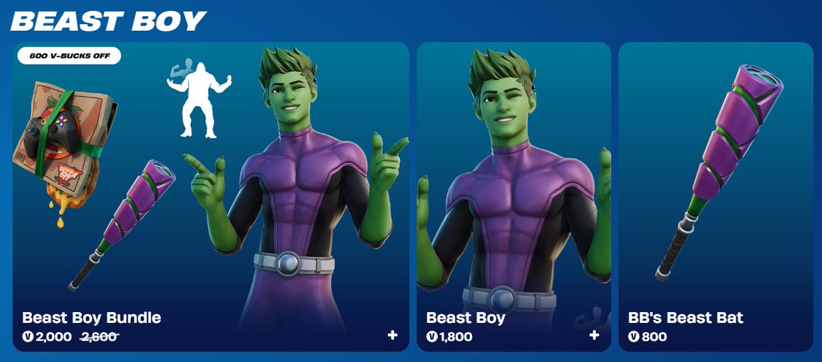 gannaizzda's tweet photo. Beast Boy has returned to the #Fortnite Item Shop!
Use Creator Code 'GANNAIZZDA' to help support me! #EpicPartner https://t.co/9sEaLXJozY