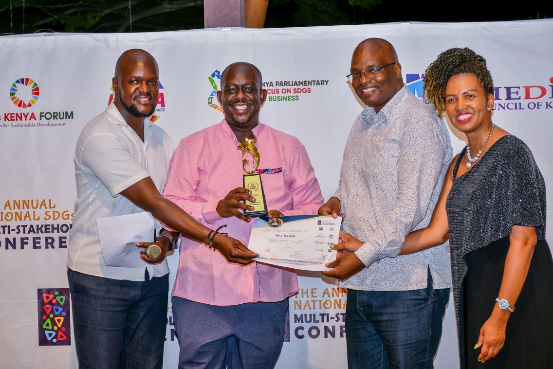 Last week, the The <a href="/Open_Institute/">Open Institute</a>  was honored to receive the SDG Annual Award🏆 for our impactful work on the Voluntary National Reporting for the SDGs. 

A huge thank you to <a href="/bcharagu/">Benjamin Charagu</a>, <a href="/nyogude/">Christine Ajulu</a>, and the Programs Team for their dedication and hard work. This achievement