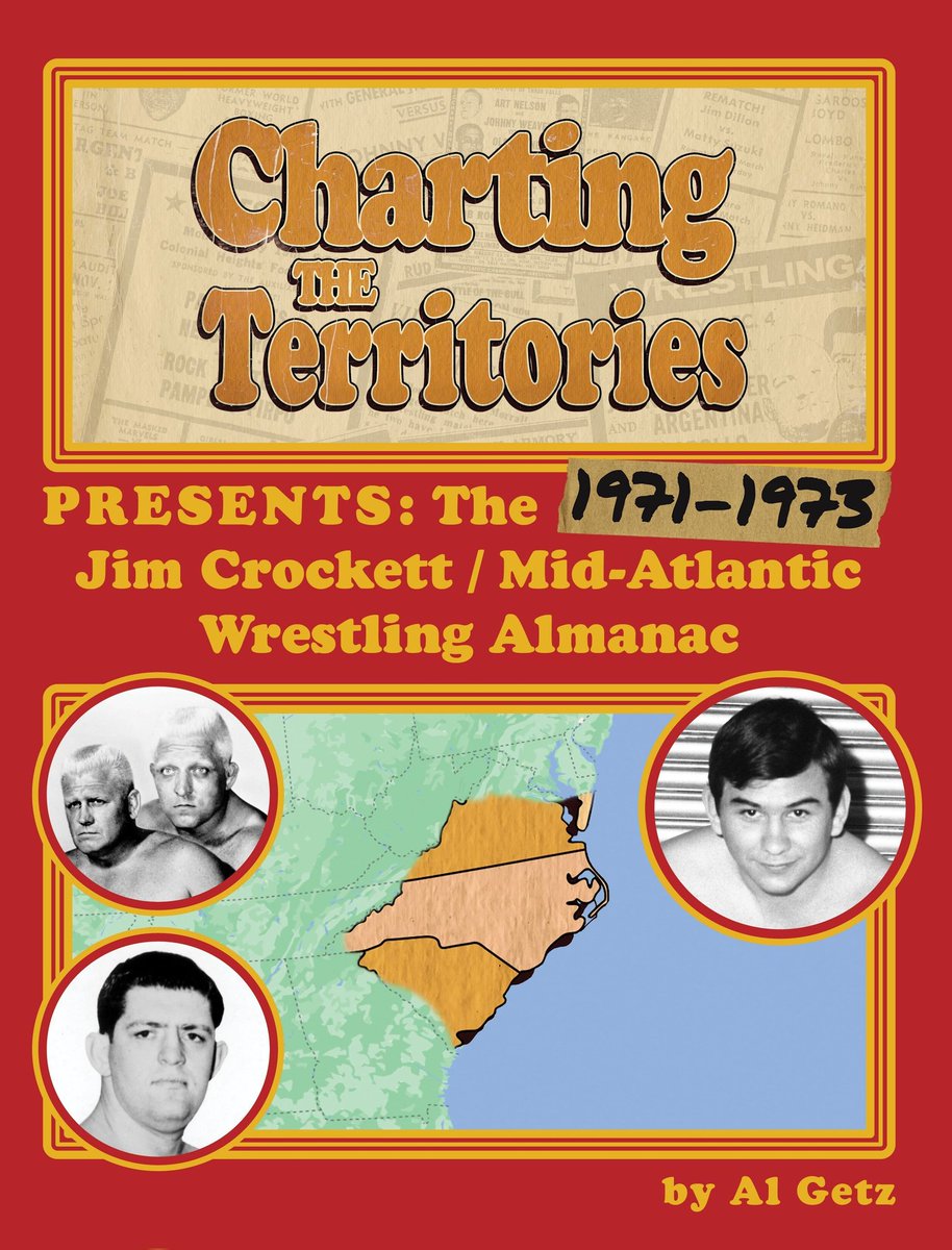 If you're a fan of Mid-Atlantic Wrestling, or for that matter any fan who appreciates wrestling history, you'll love Al Getz's "Charting the Territories: The 1971-1973 Jim Crockett/Mid-Atlantic Wrestling Almanac." Visit @AlGetzWrestling for more info on this exhaustive volume.