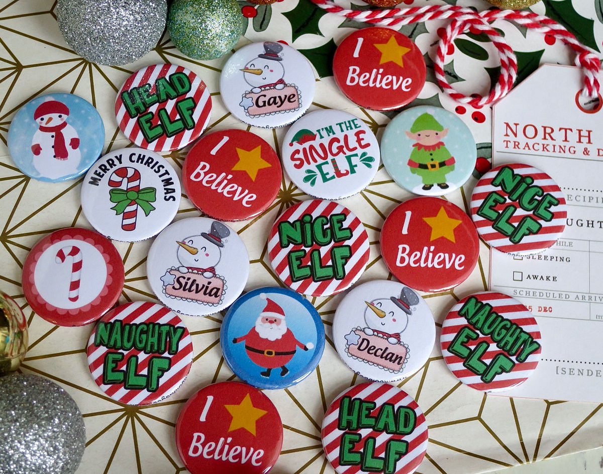 STILL TIME TO ORDER ⭐
From Penguin badges to Santa Claus badges, Elf badges to I Believe badges, our Xmas badges are perfect for spreading holiday joy! Ideal for stocking fillers, Party Favours, or pinning to your jumper to add a festive touch. buff.ly/3VETWzy