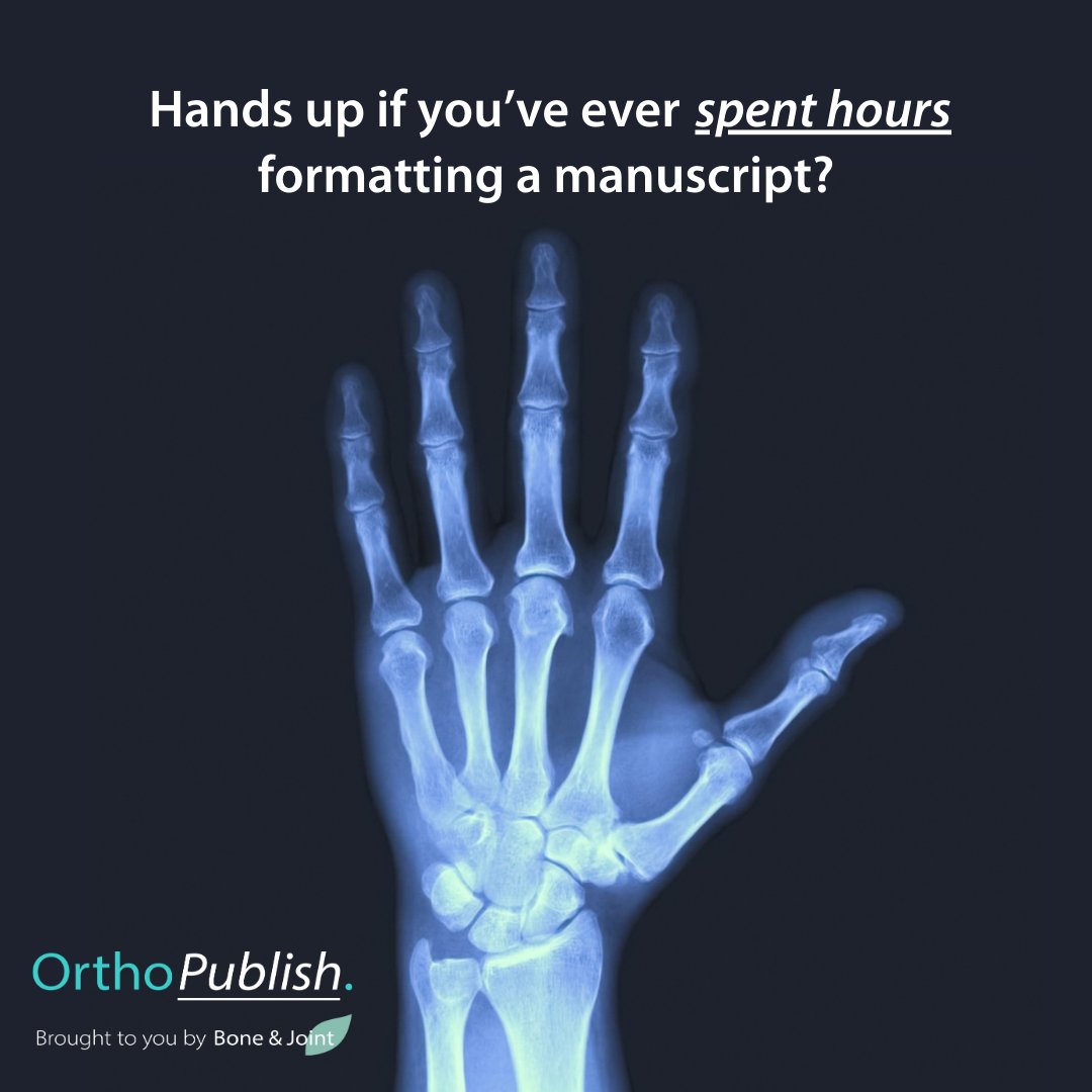 BoneJointPortal's tweet photo. The Generic Template on Ortho𝘗𝘶𝘣𝘭𝘪𝘴𝘩 will save you HOURS of time. This template will check your manuscript for common errors and either autocorrect or flag them for you. How nice!?

#OrthoPublish #OrthoTwitter #MedTwitter #AcademicPapers

https://t.co/GaG1NOSPVI https://t.co/PbBB609VBg
