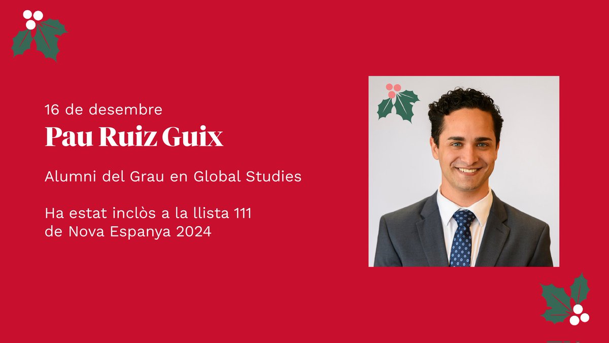 ❄️ <a href="/pauruizguix/">Pau Ruiz Guix</a> és el protagonista d'avui del Calendari d'Advent #2024AmbUllsUPF.

Entra i descobreix les seves prediccions en política per al nou any.

👉  bit.ly/AdventAlumni